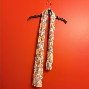 Floral Scarf with Multicolor Design